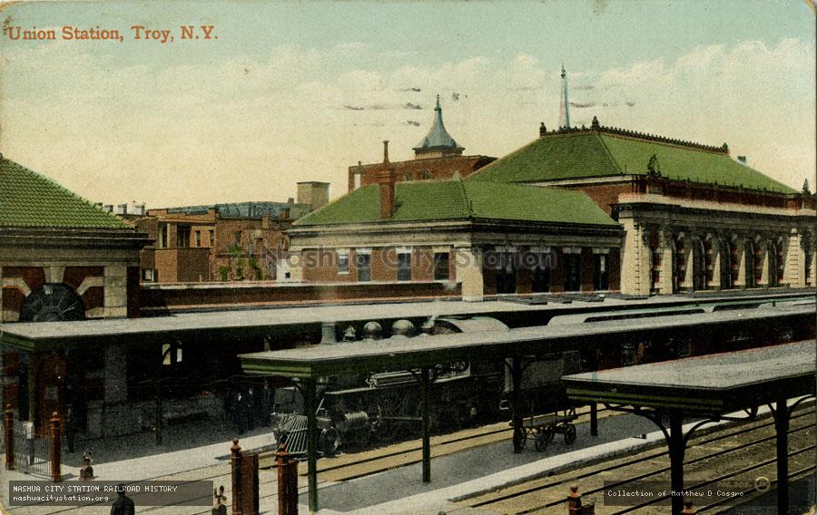 Postcard: Union Station, Troy, New York